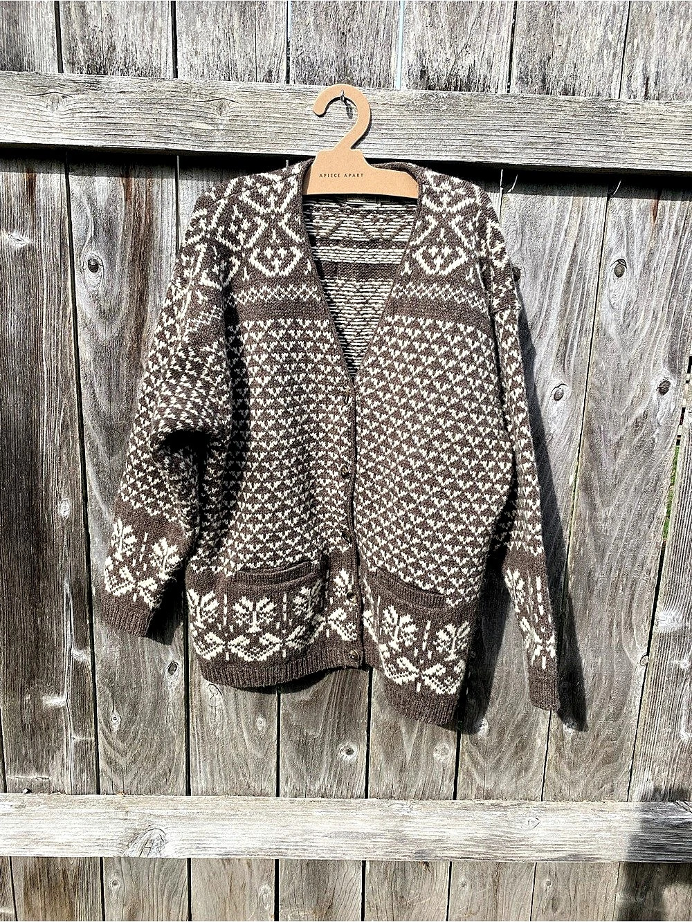 Vintage L.L.Bean Wool Nordic Cardigan XL